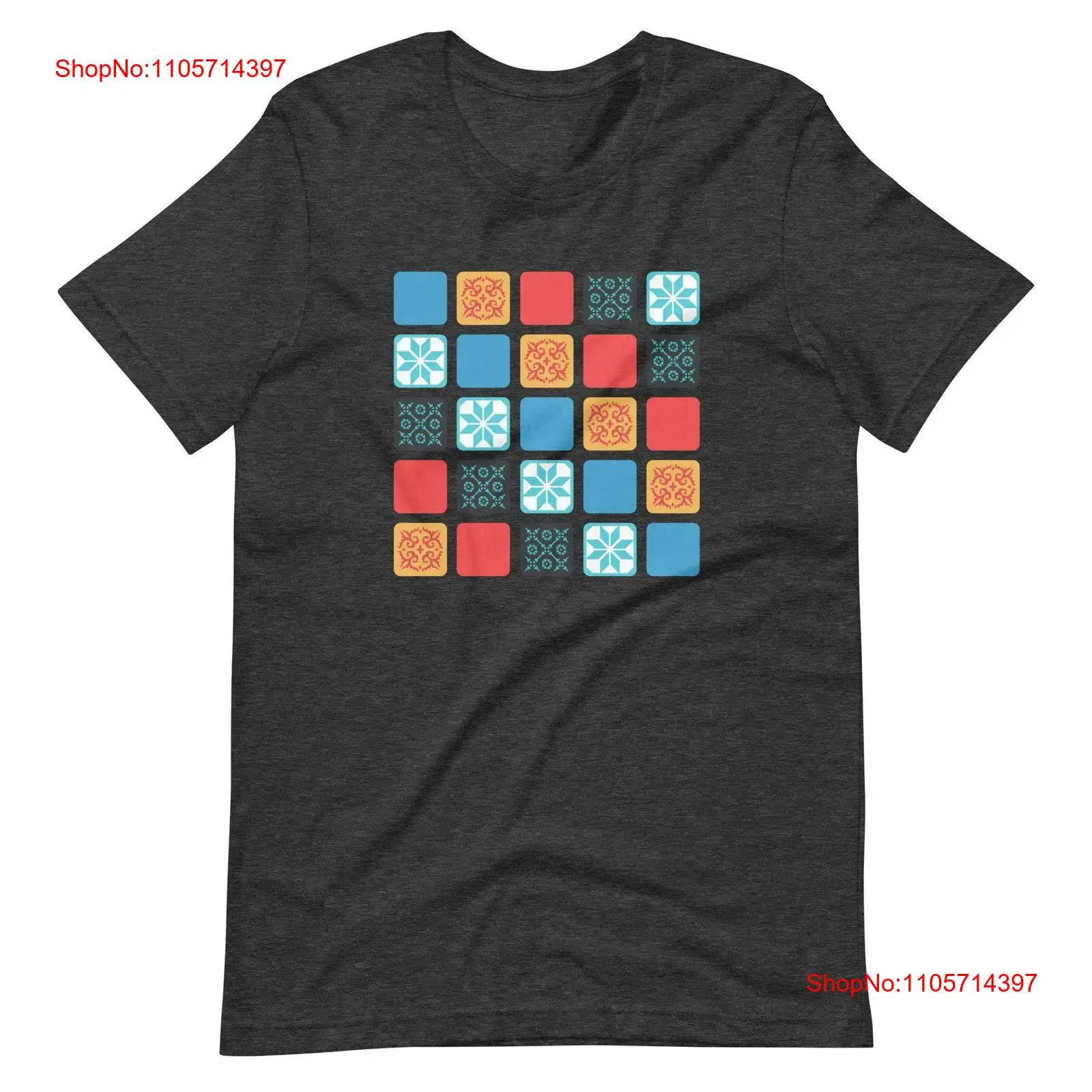 Board Game Azul - アズール Tシャツ ボードゲーム風キルトパターン ソフトベラキャンバス ゲーマー 非公式ファンアート