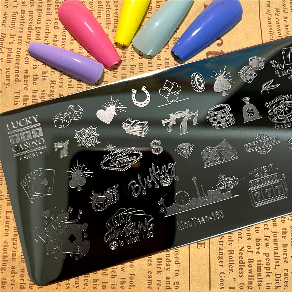 Board Game Template - トランプ柄ネイルスタンピングプレートジョーカーネイルアートテンプレートボードゲームネイルスタンププレート Mouteen-163