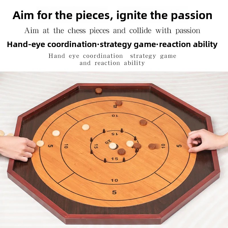 無垢材クロキノールボード - 木製フリックディスクゲーム＆バ - Board Game Vantage のレビューと価格