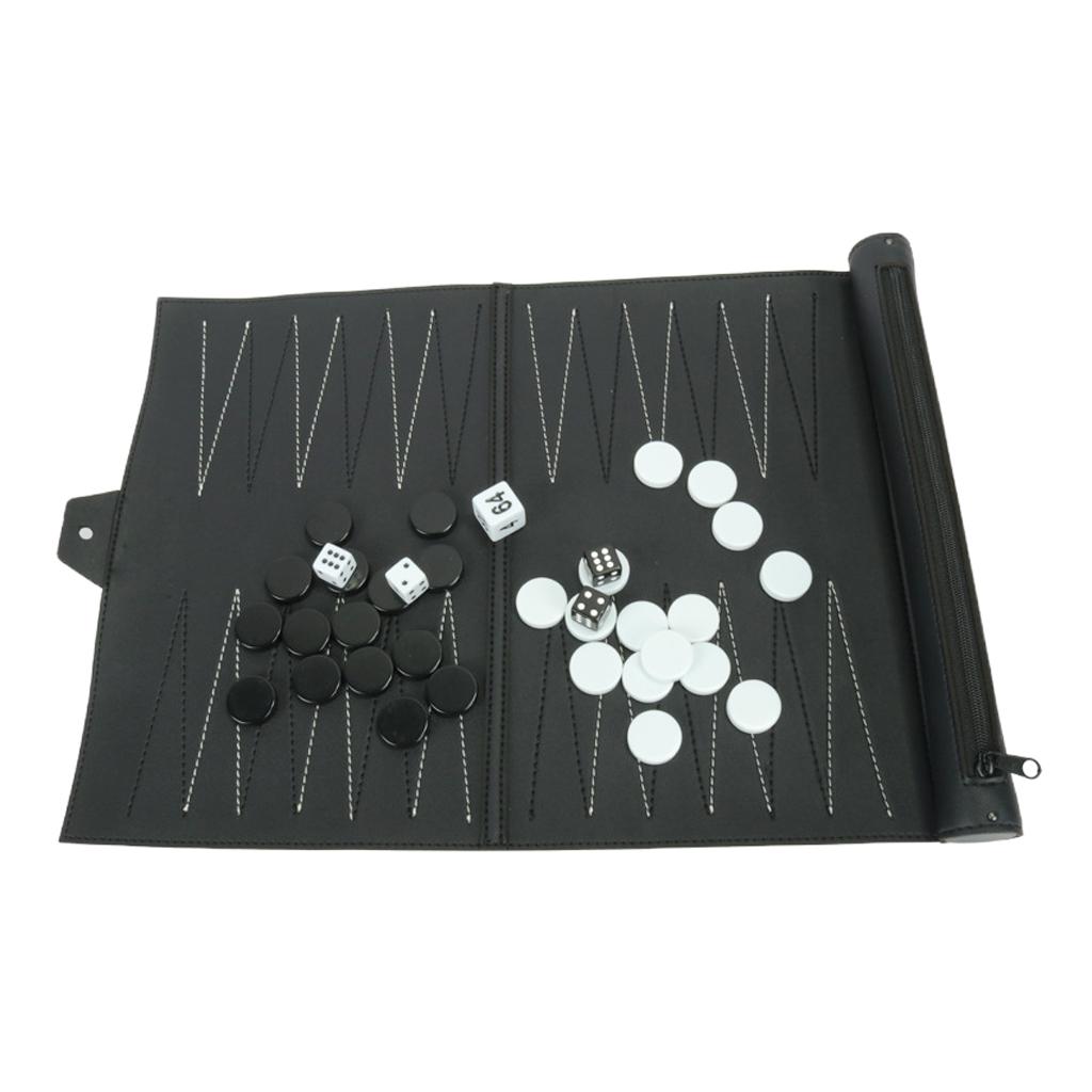 ヴィンテージPUレザーバックギャモンボードゲーム高級トラベル - Board Game For 5 Players のレビューと価格