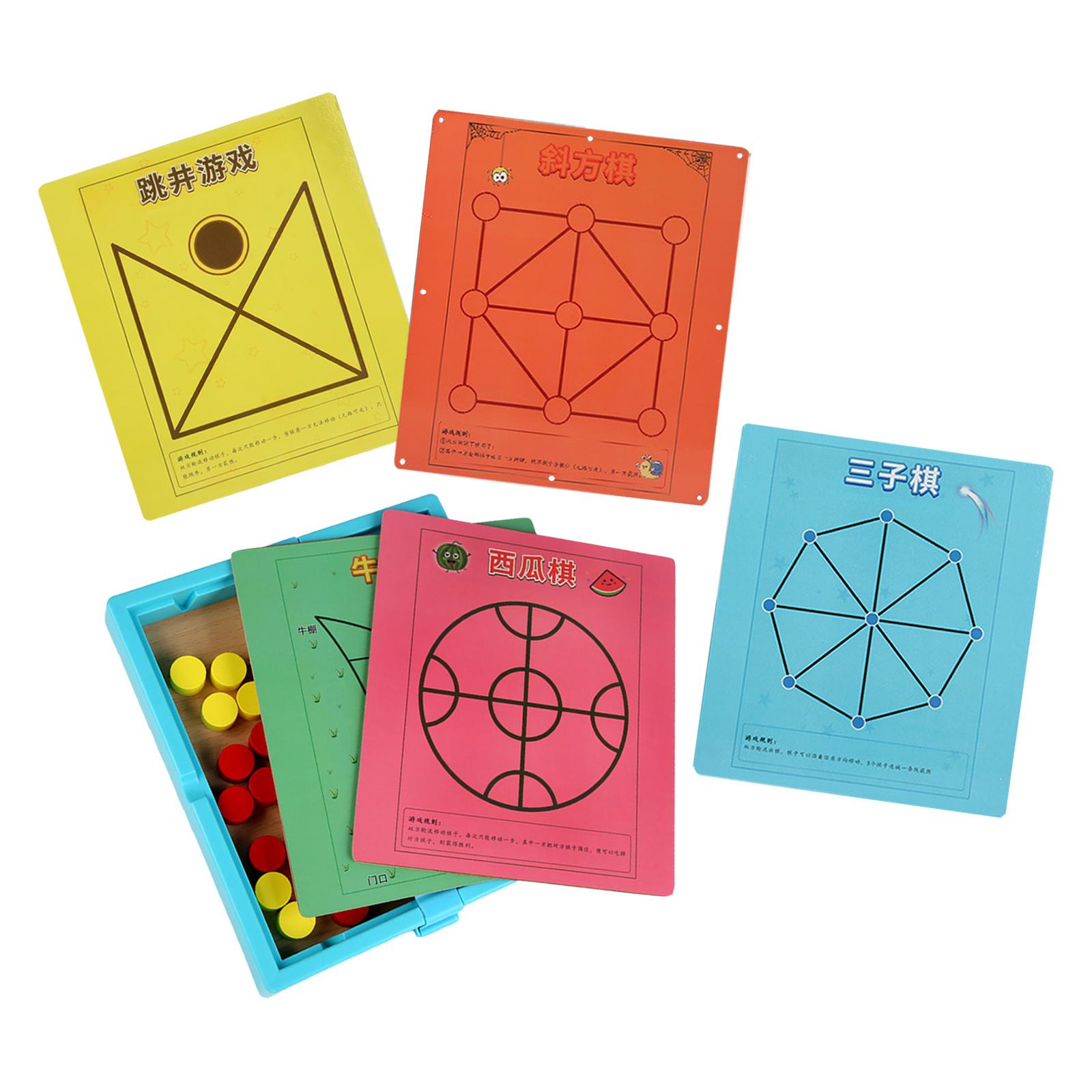 ポータブル 5 in 1 ボードゲーム 教材開発玩具 家族向 - Board Game For 5 Players のレビューと価格