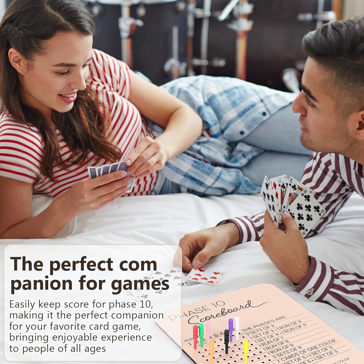 木製フェーズ10スコアボード（8色のペグ付き）、パーティー・ - Board Game Template のレビューと価格