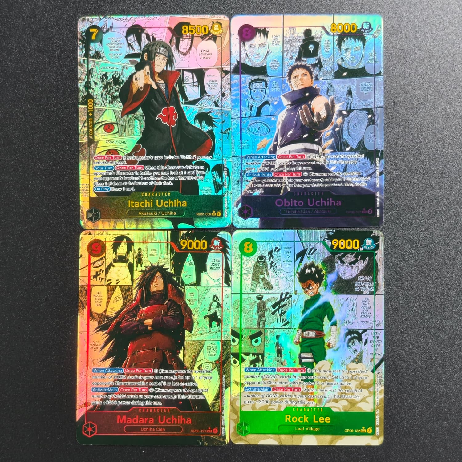 DIY マダラ・うちはイタチ・オビト・ロック・リー ファンア - Board Game Anime のレビューと価格